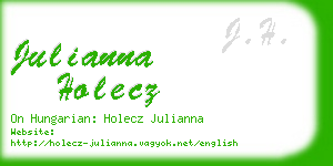 julianna holecz business card